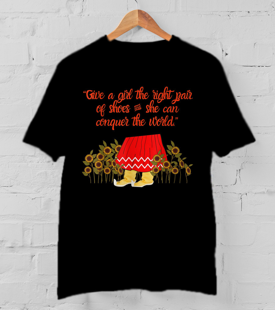 Give A Girl The Right Pair Of Shoes And She Can Conquer The World Apache Moccasin T-Shirt