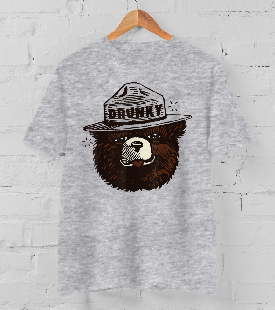 Drunky The Bear With Hat T-Shirt