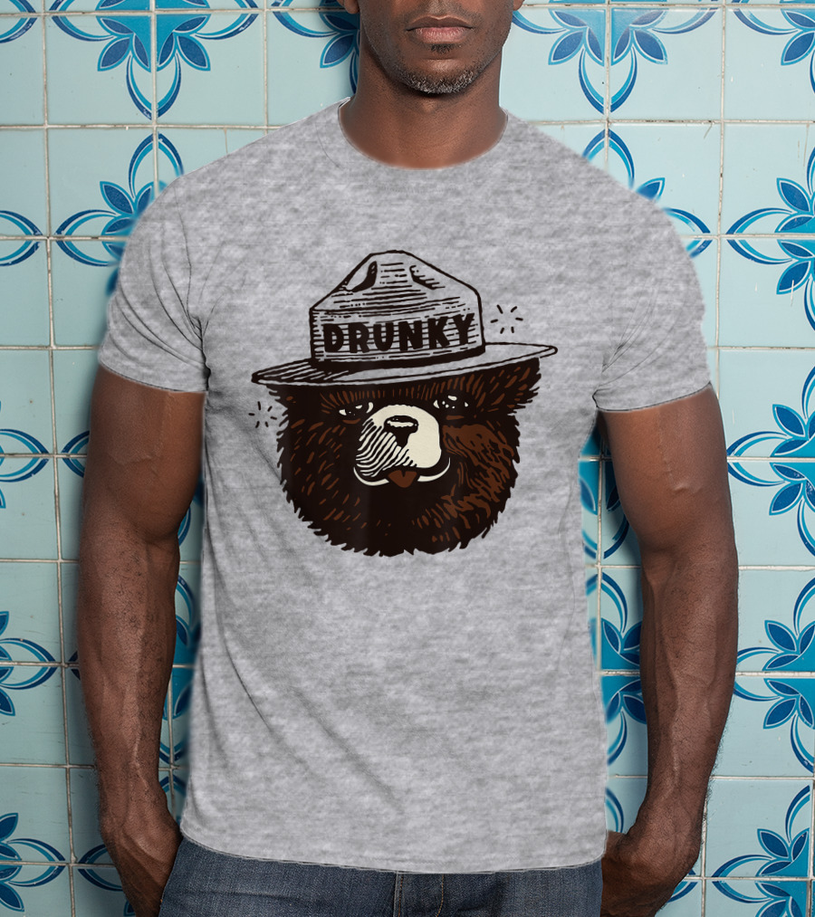 Drunky The Bear With Hat T-Shirt