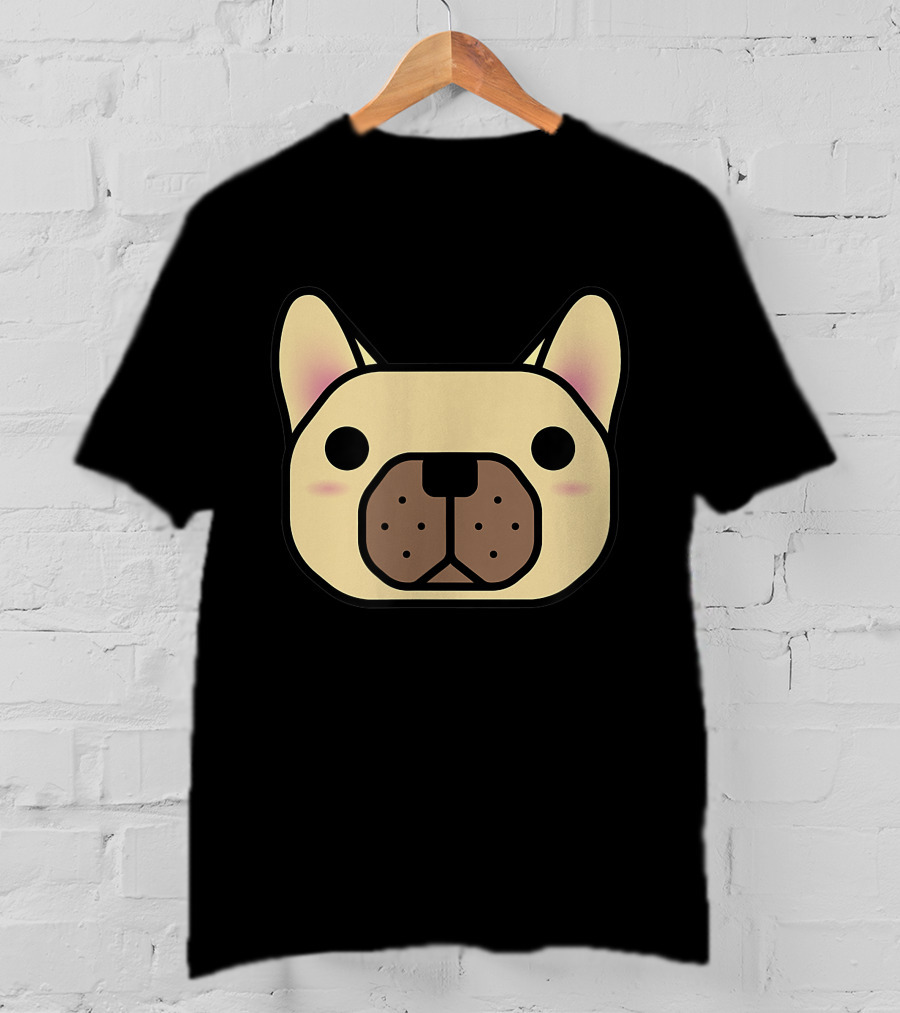 French Bulldog And Friends Cute Cartoon Face T-Shirt