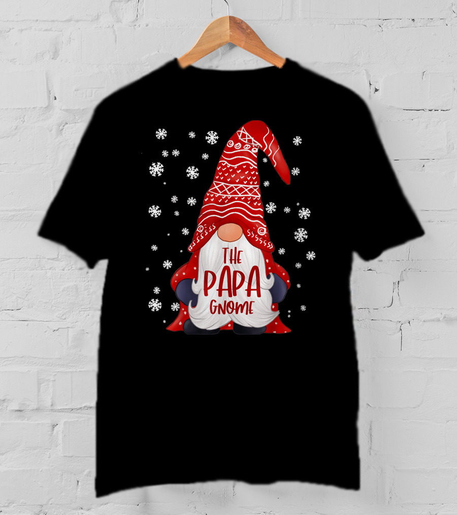 The Papa Gnome Snowflakes Funny Family T-Shirt