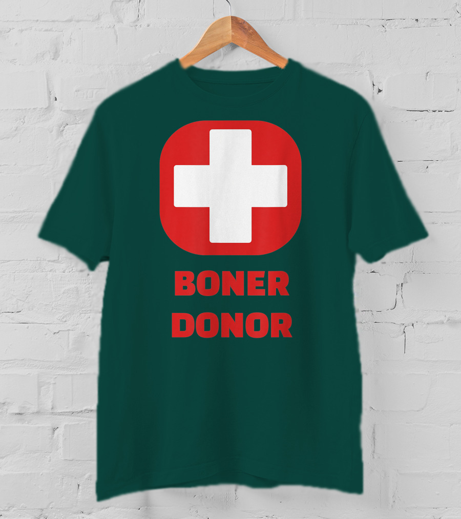 Boner Donor Funny Red Cross T-Shirt