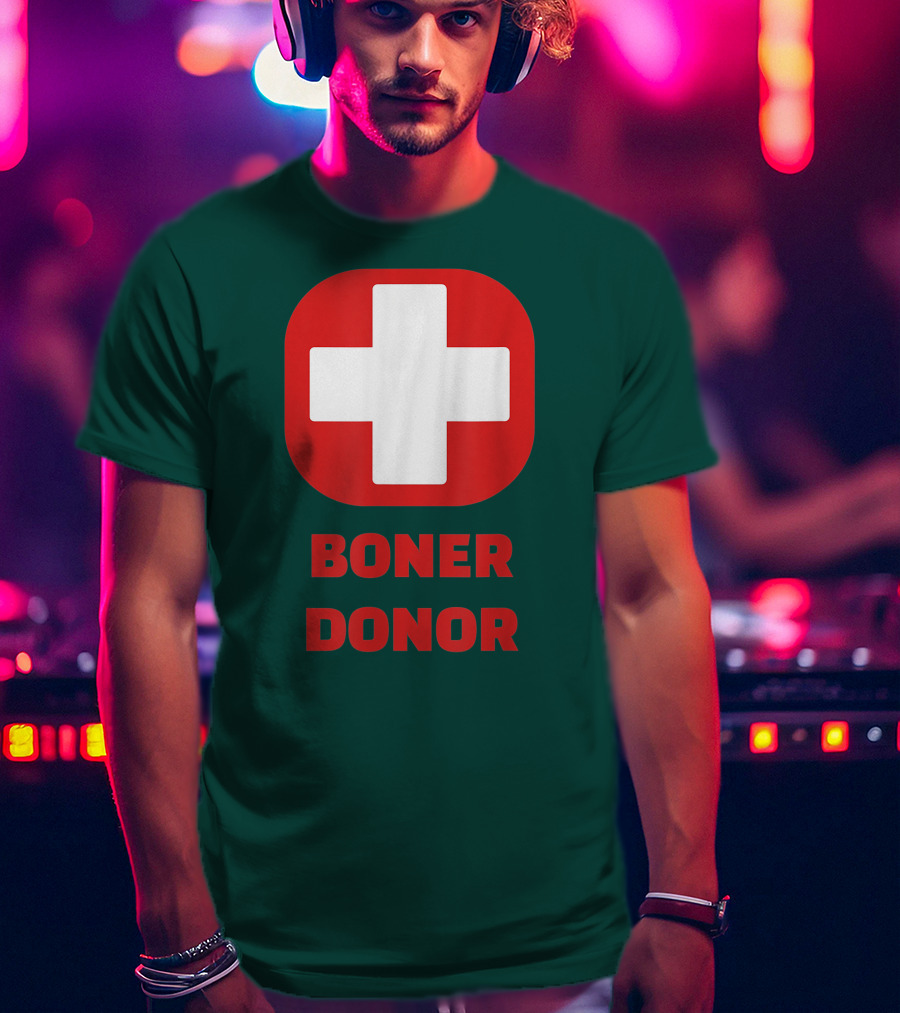 Boner Donor Funny Red Cross T-Shirt
