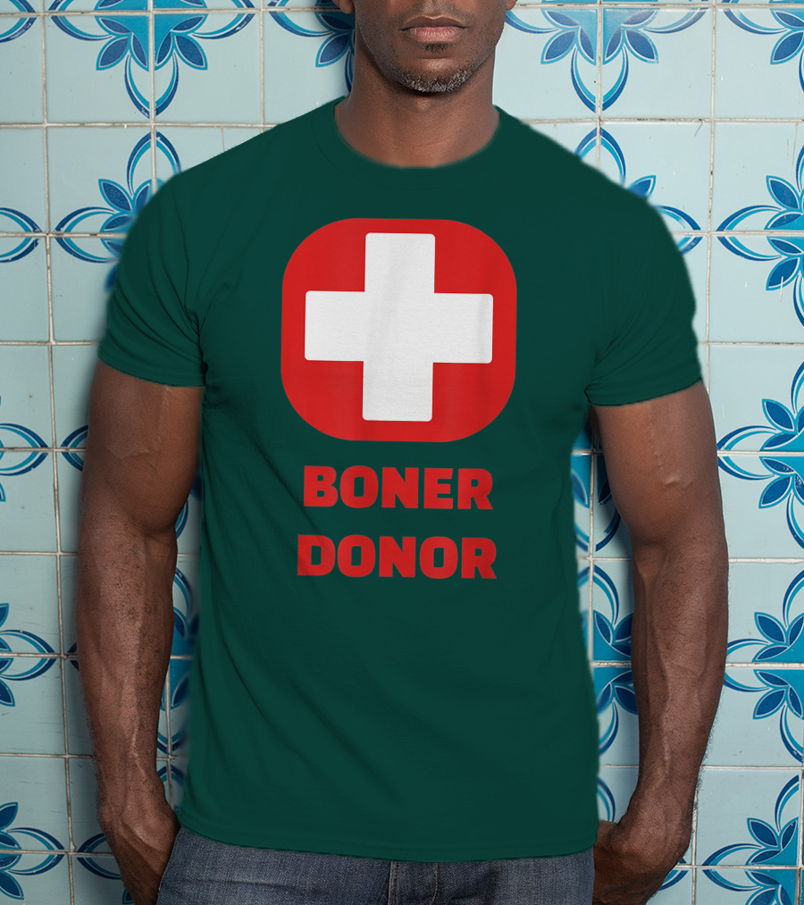 Boner Donor Funny Red Cross T-Shirt