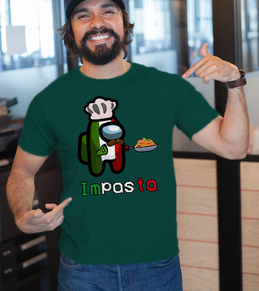 Impostor Pasta Impasta Among Us Chef Italian Tricolor Spaghetti T-Shirt
