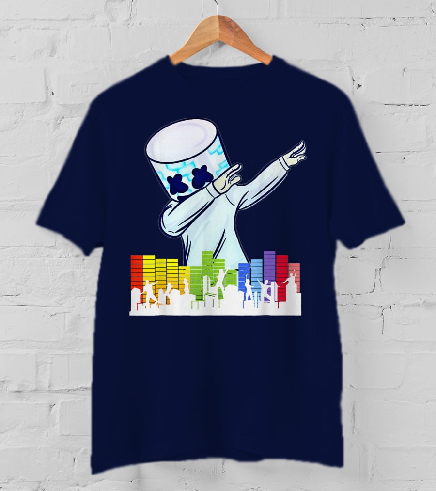 All I Want For Christmas Is Marshmallow DJ Dance Love Mello Dabbing Music Equalizer T-Shirt