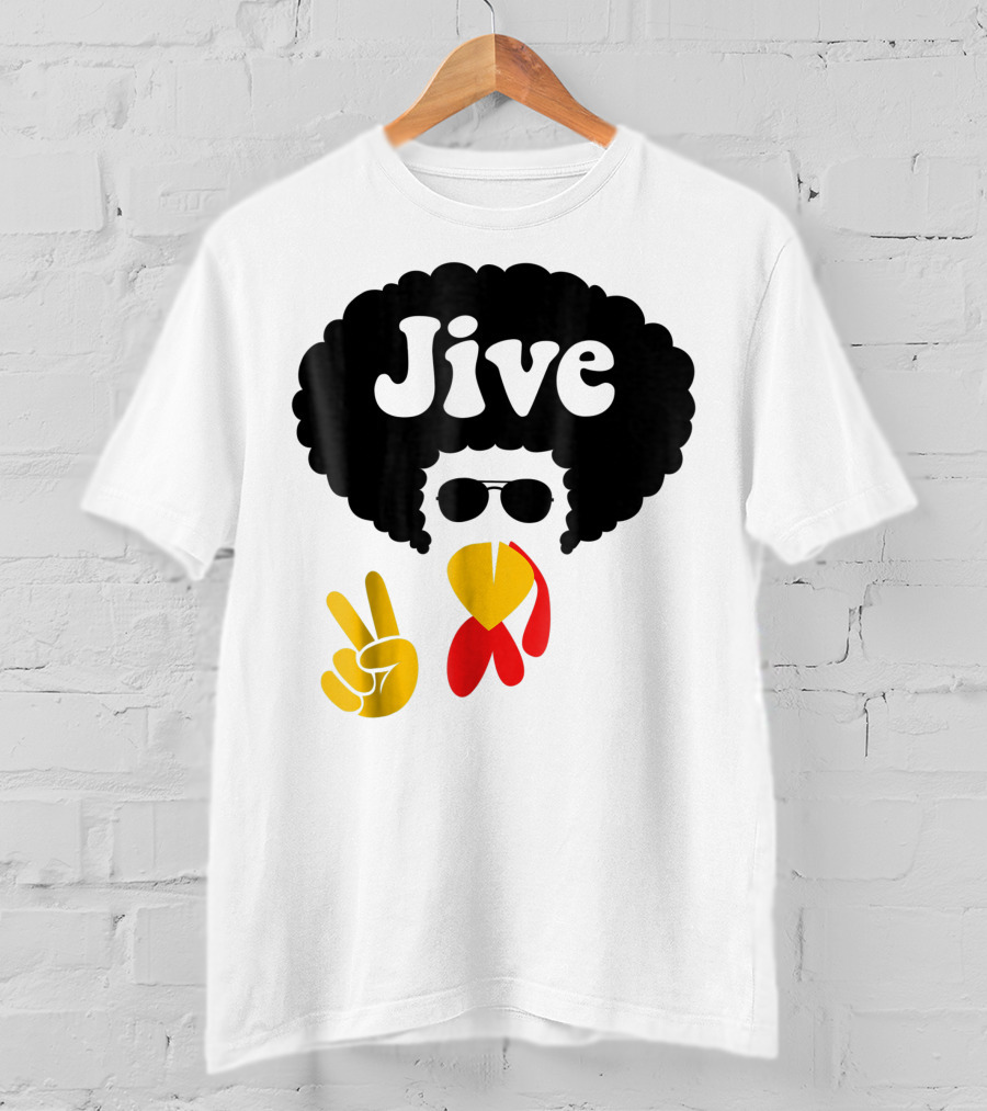 Jive Turkey Face Peace Sign T-Shirt