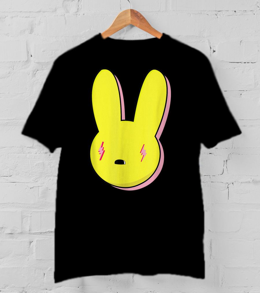 Funny Yellow Rabbit With Lightning Eyes T-Shirt