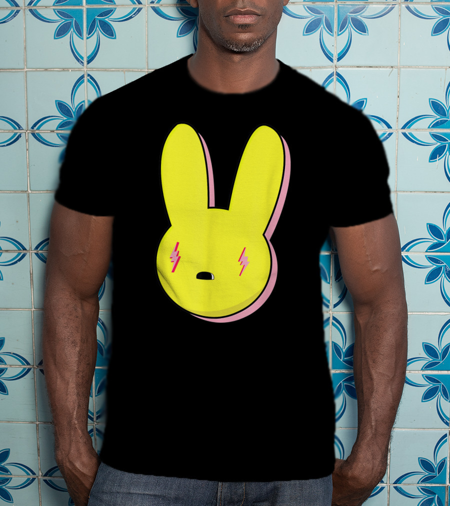 Funny Yellow Rabbit With Lightning Eyes T-Shirt