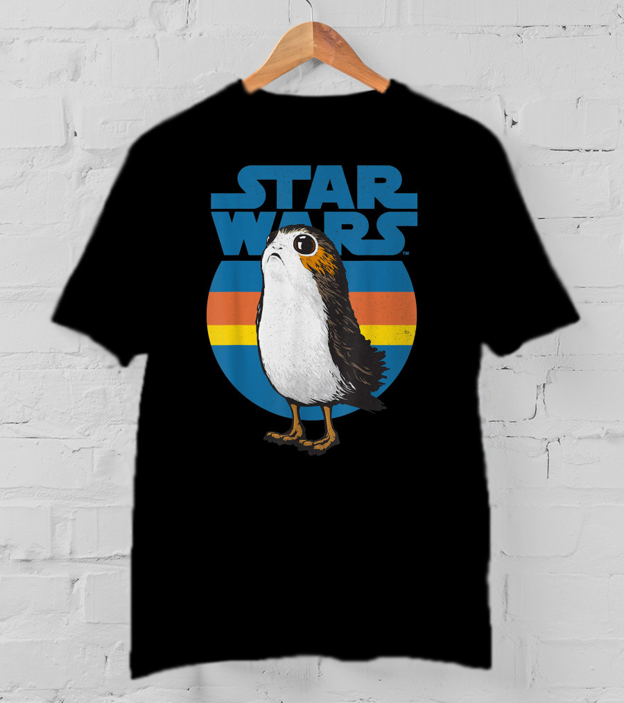 Star Wars Porg Retro Stripes T-Shirt