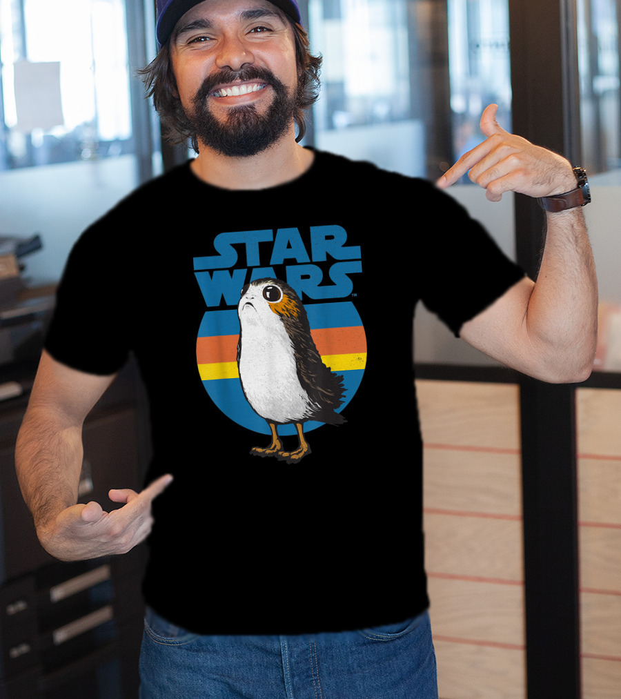 Star Wars Porg Retro Stripes T-Shirt