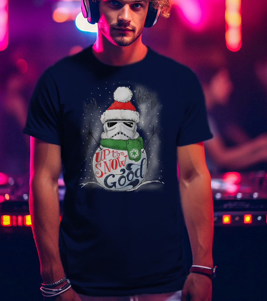 Star Wars Stormtrooper Up To Snow Good Funny Holiday Christmas Snowman Scarf TIE Fighters T-Shirt