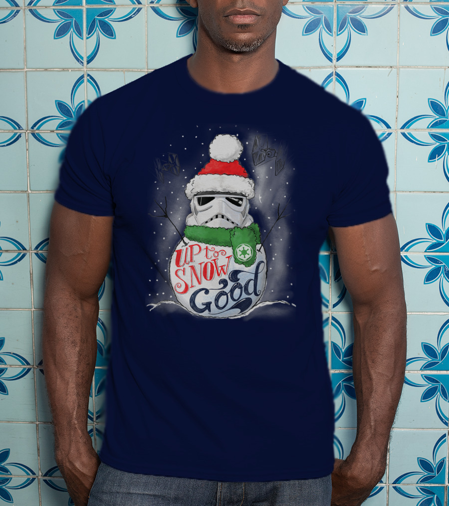 Star Wars Stormtrooper Up To Snow Good Funny Holiday Christmas Snowman Scarf TIE Fighters T-Shirt