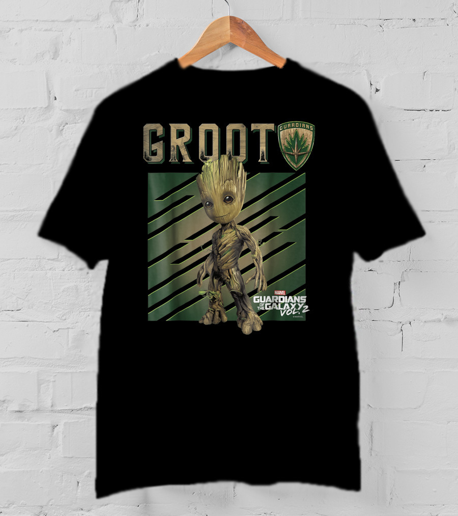 Marvel Guardians Of The Galaxy Vol. 2 Baby Groot Guardians Shield T-Shirt