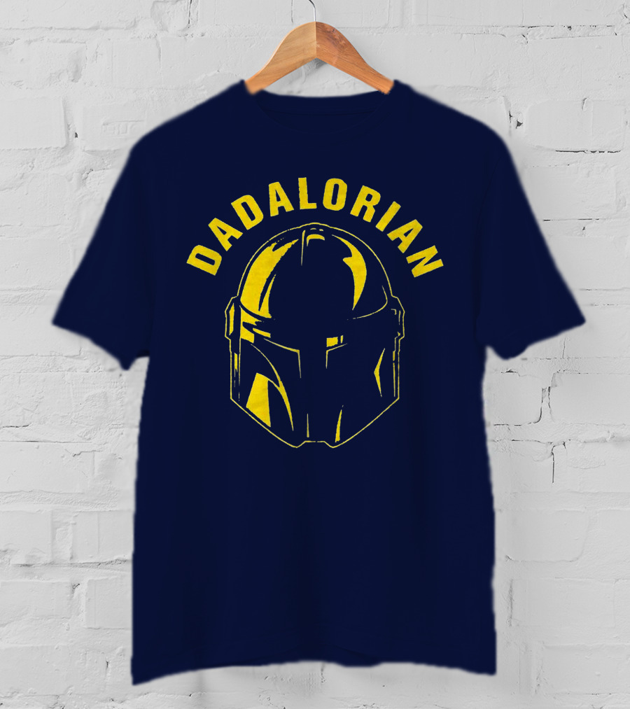 Dadalorian Star Wars Mandalorian Helmet Design For Dads T-Shirt