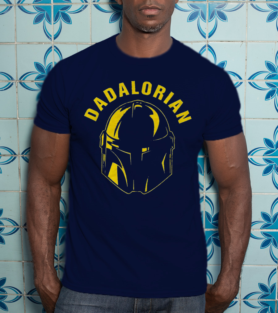 Dadalorian Star Wars Mandalorian Helmet Design For Dads T-Shirt