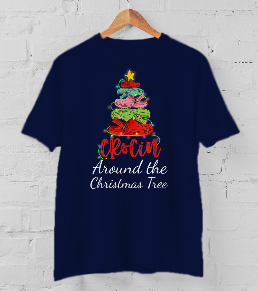 Crocin Around The Christmas Tree Holiday Footwear T-Shirt