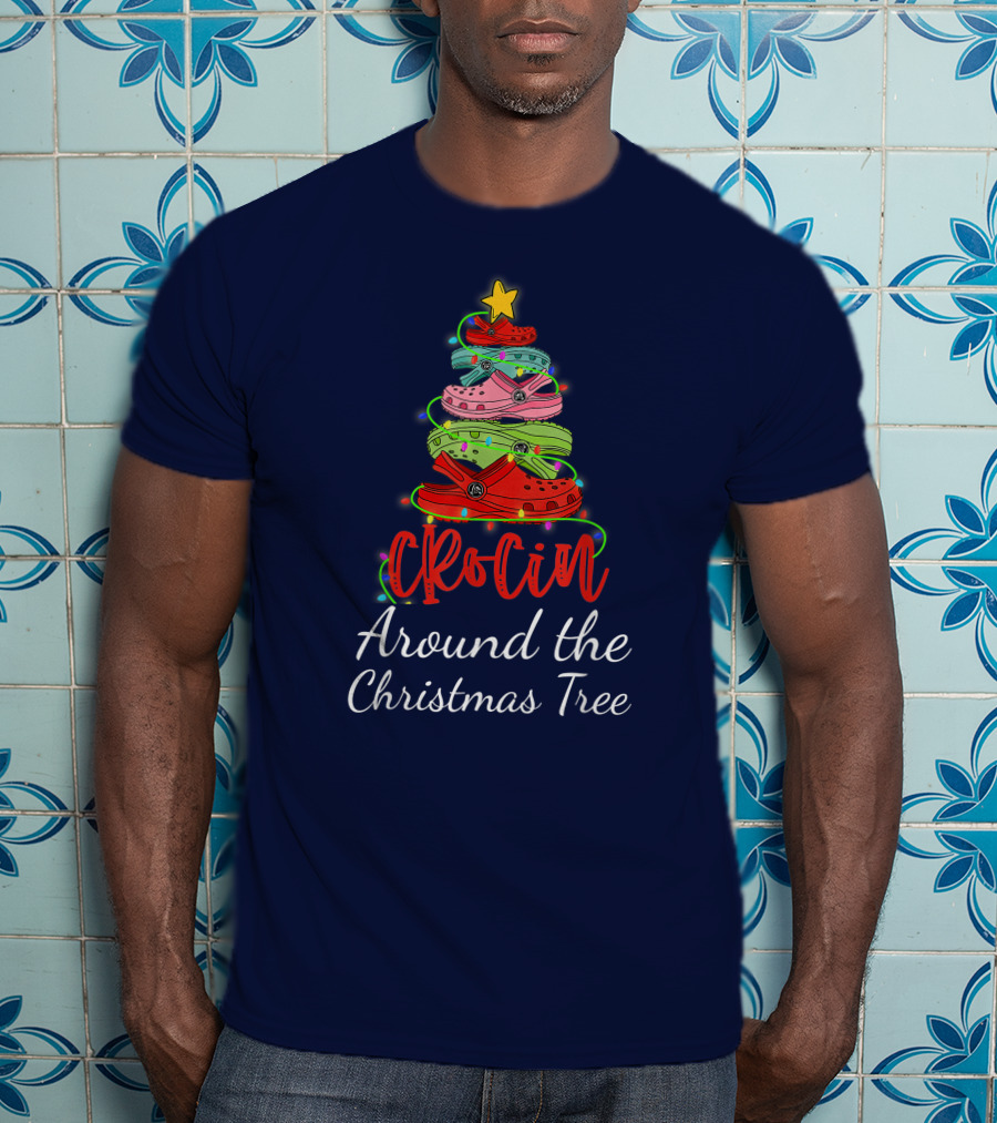 Crocin Around The Christmas Tree Holiday Footwear T-Shirt