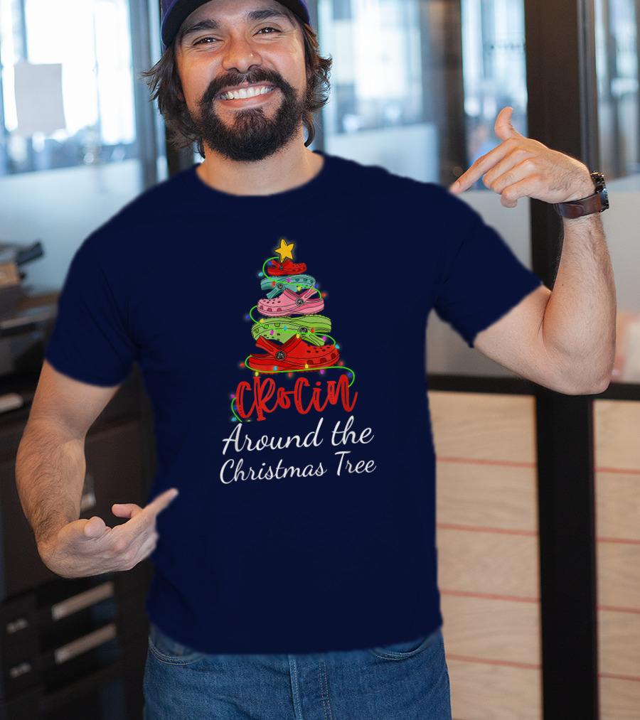 Crocin Around The Christmas Tree Holiday Footwear T-Shirt