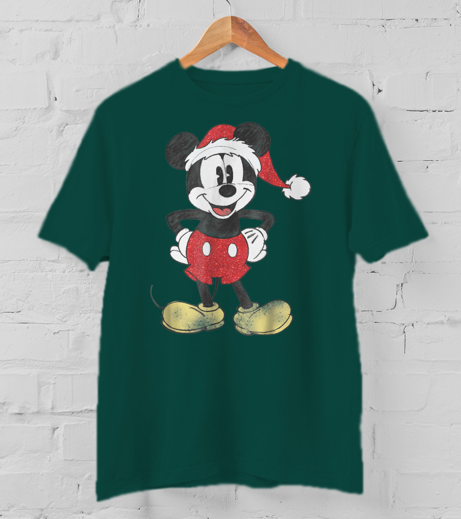 Vintage Disney Santa Mickey Mouse Classic T-Shirt