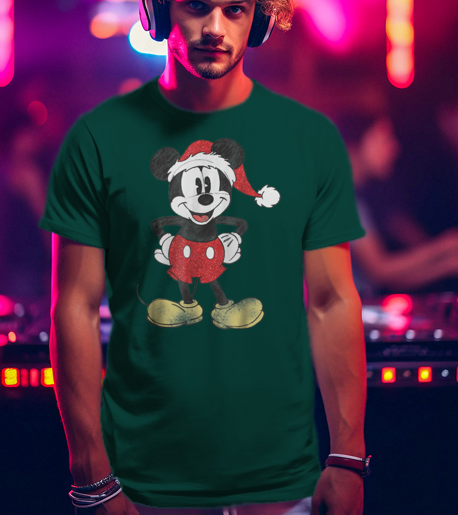 Vintage Disney Santa Mickey Mouse Classic T-Shirt