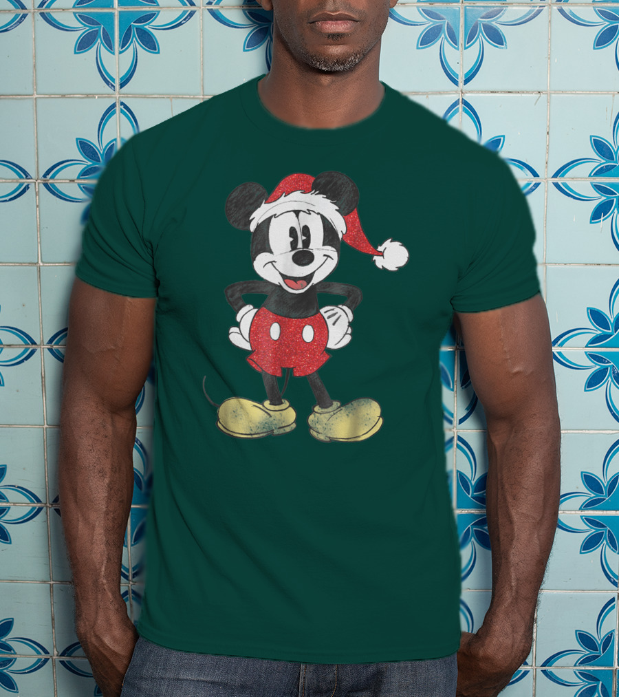 Vintage Disney Santa Mickey Mouse Classic T-Shirt