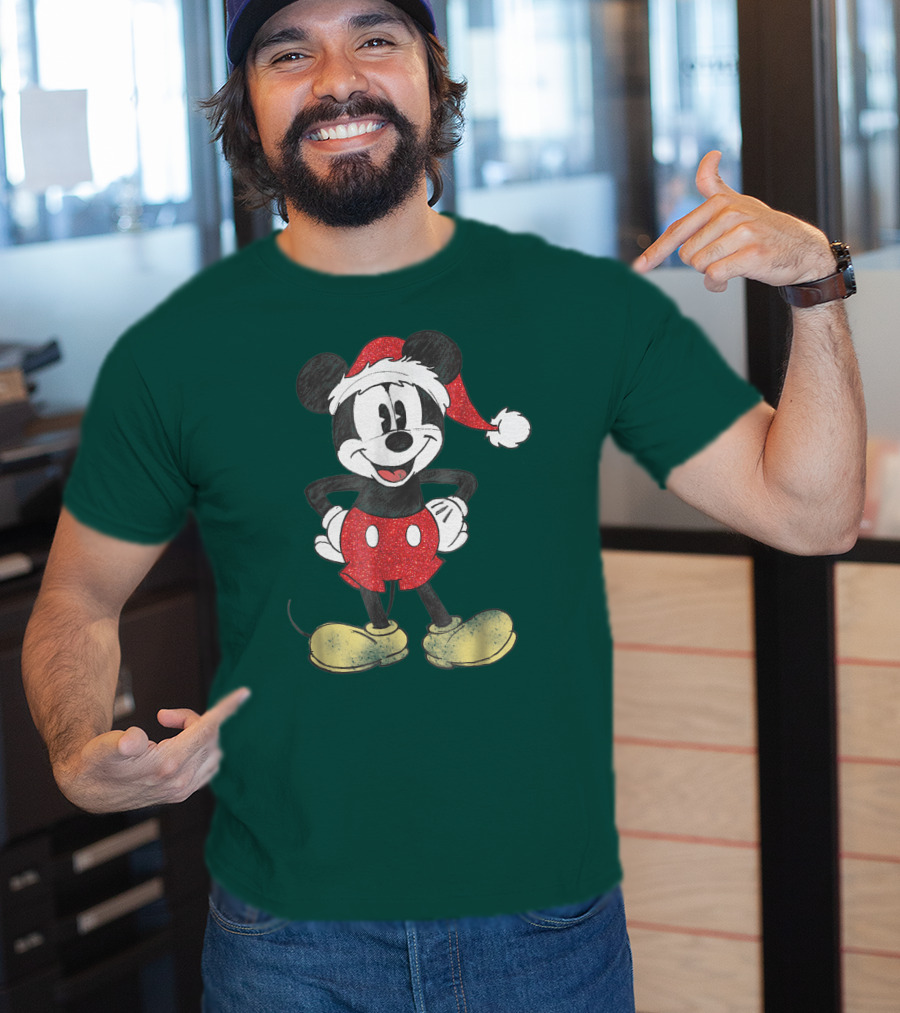 Vintage Disney Santa Mickey Mouse Classic T-Shirt