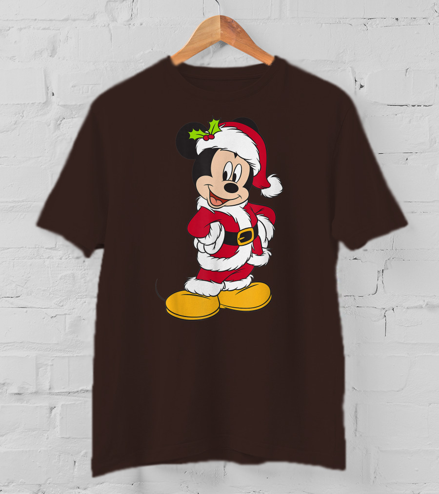 Disney Santa Mickey Mouse Holiday T-Shirt