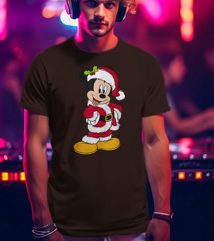 Disney Santa Mickey Mouse Holiday T-Shirt