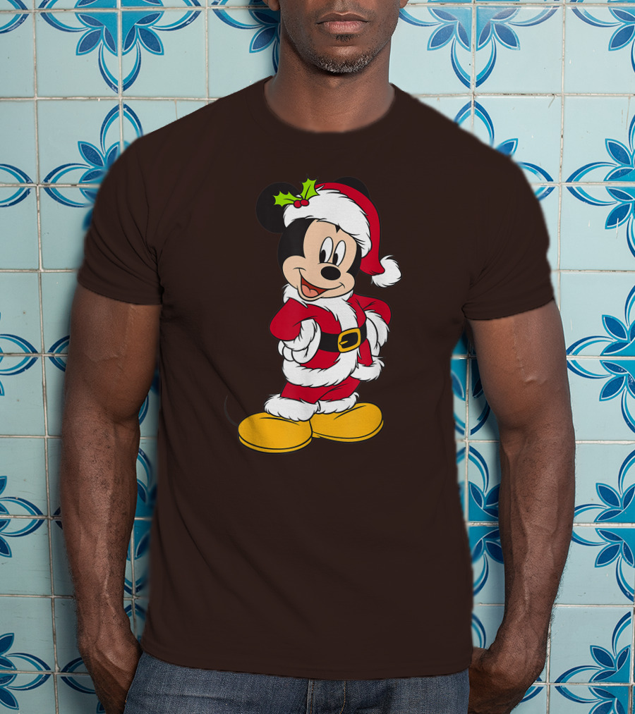 Disney Santa Mickey Mouse Holiday T-Shirt