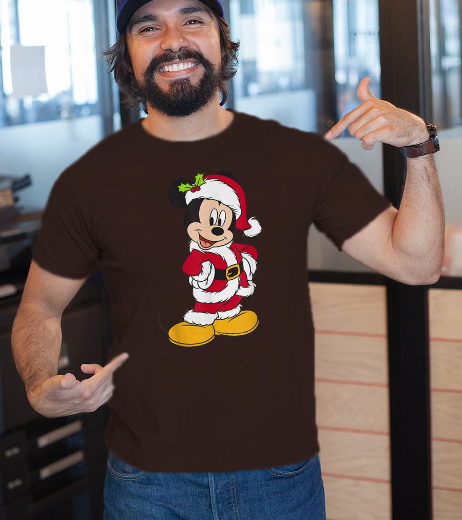 Disney Santa Mickey Mouse Holiday T-Shirt