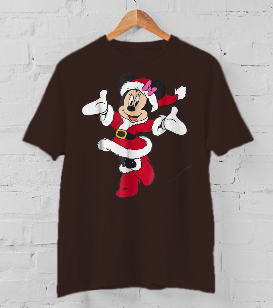 Disney Holiday Santa Minnie Mouse Christmas T-Shirt
