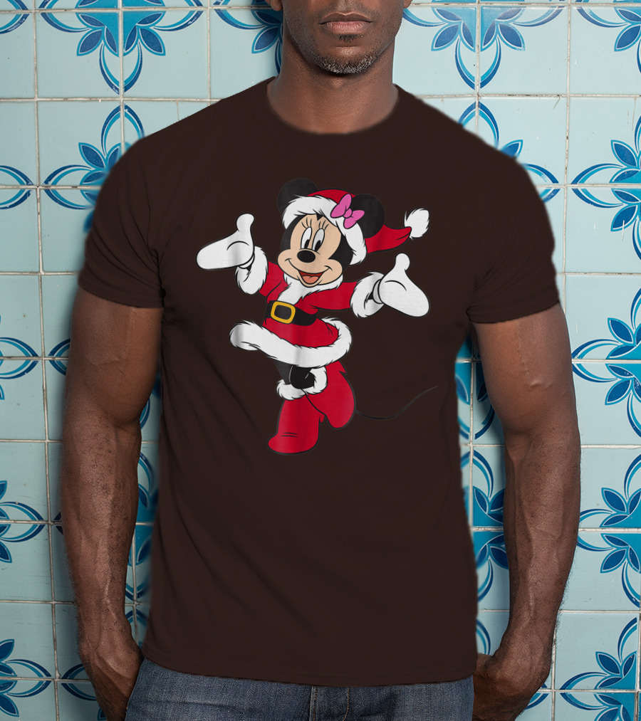 Disney Holiday Santa Minnie Mouse Christmas T-Shirt