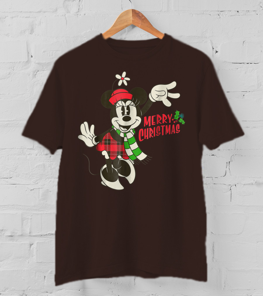 Merry Christmas Disney Vintage Minnie Mouse T-Shirt