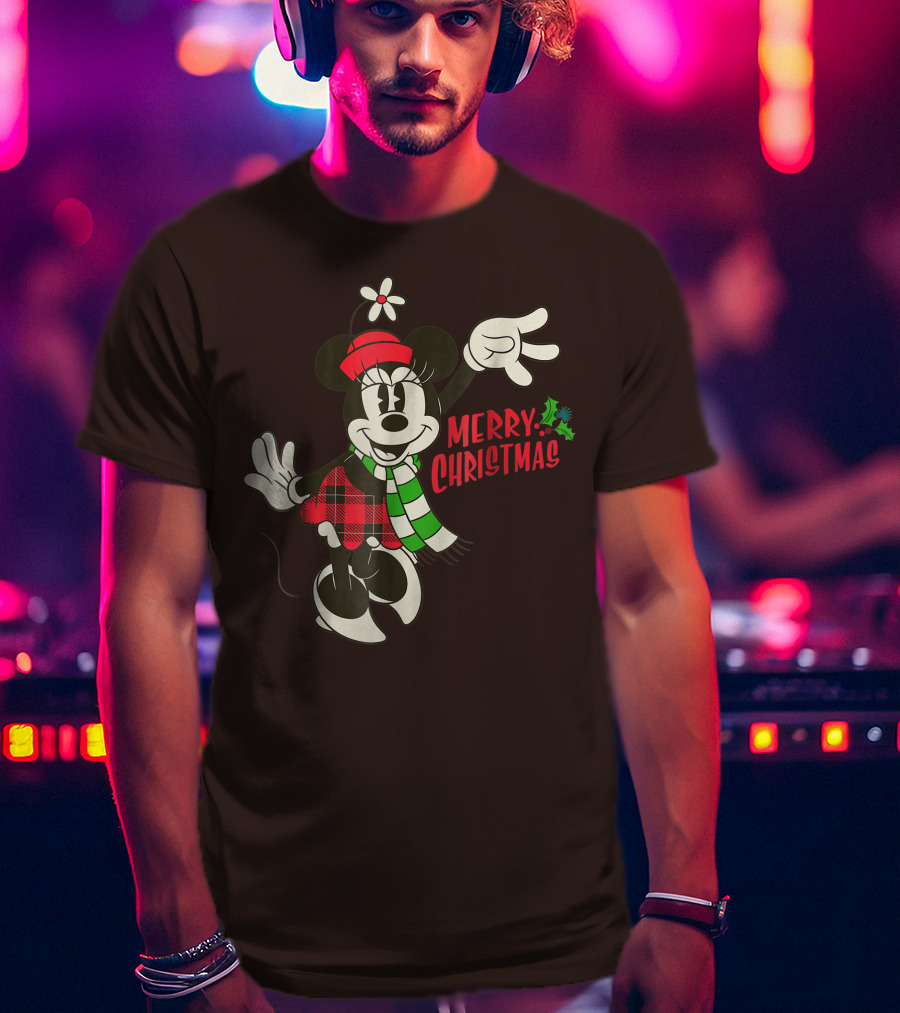 Merry Christmas Disney Vintage Minnie Mouse T-Shirt