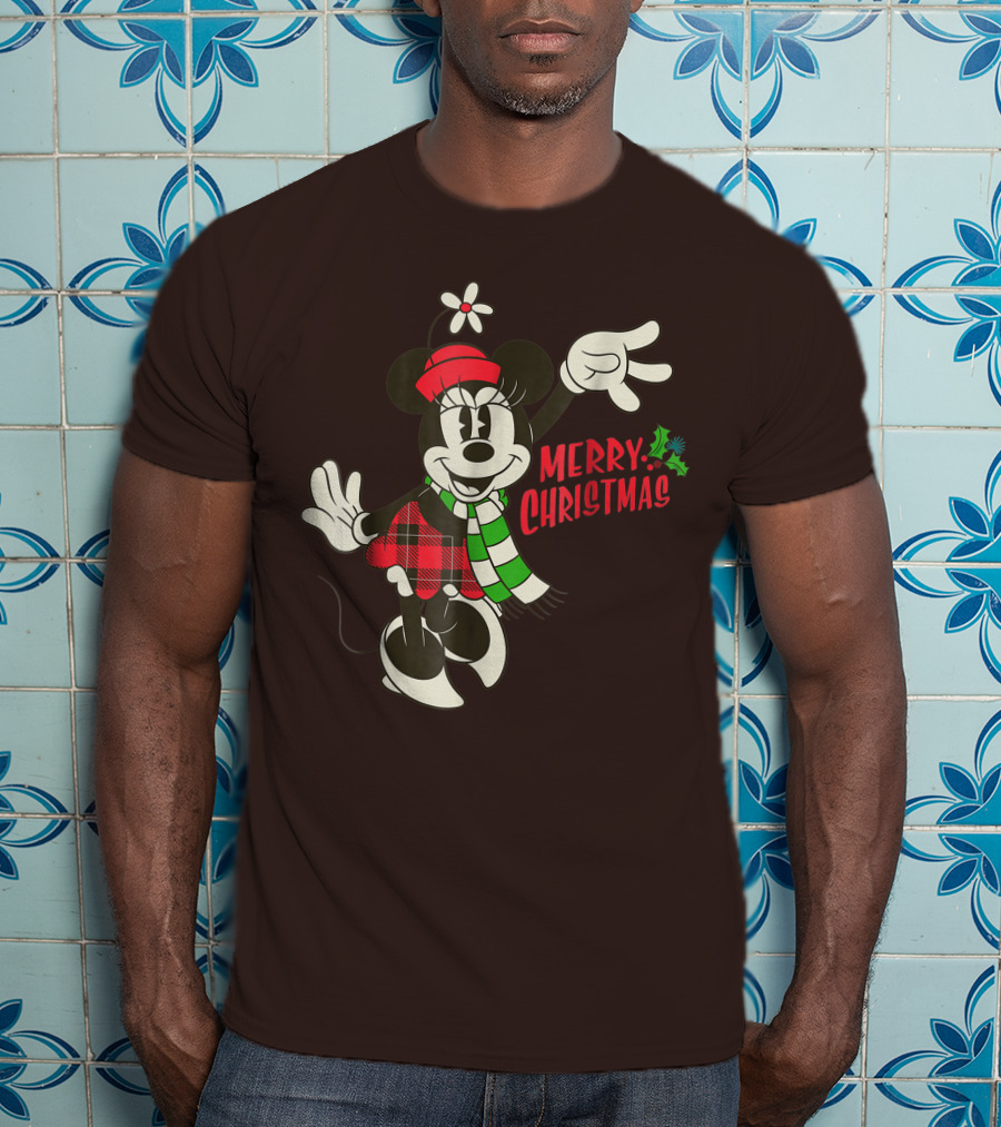 Merry Christmas Disney Vintage Minnie Mouse T-Shirt