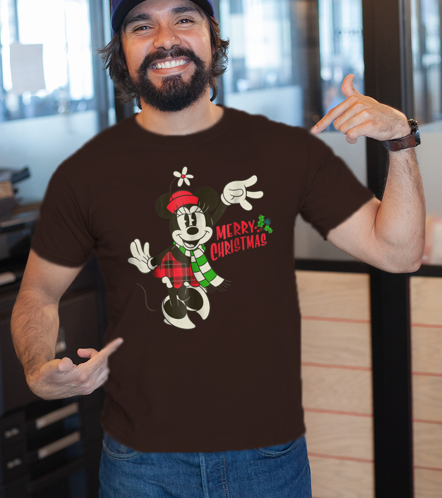 Merry Christmas Disney Vintage Minnie Mouse T-Shirt