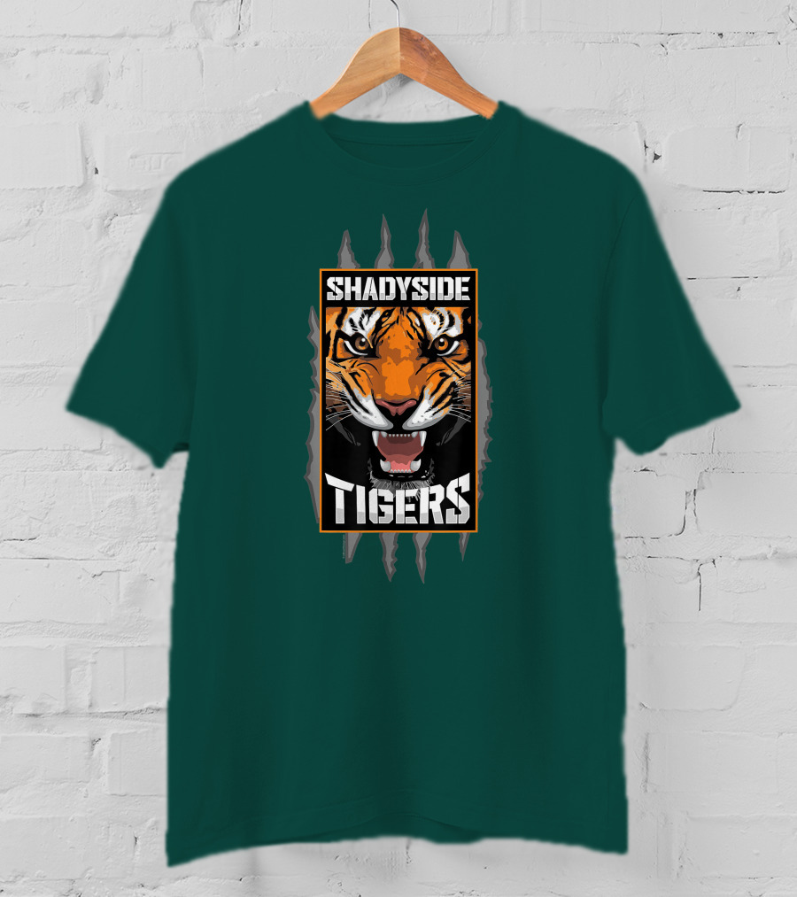 Shadyside Tigers Fierce Tiger Face Claw Marks T-Shirt