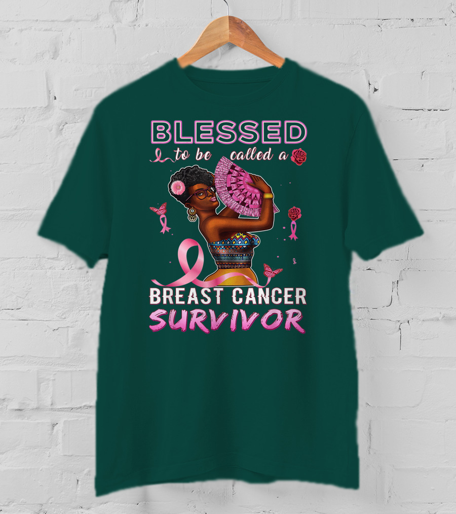 BLESSED To Be Called A BREAST CANCER SURVIVOR African American T-Shirt