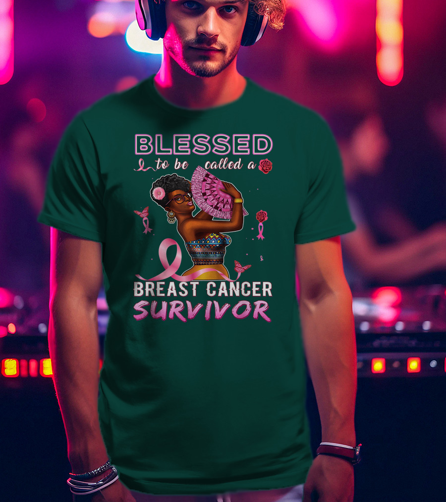 BLESSED To Be Called A BREAST CANCER SURVIVOR African American T-Shirt