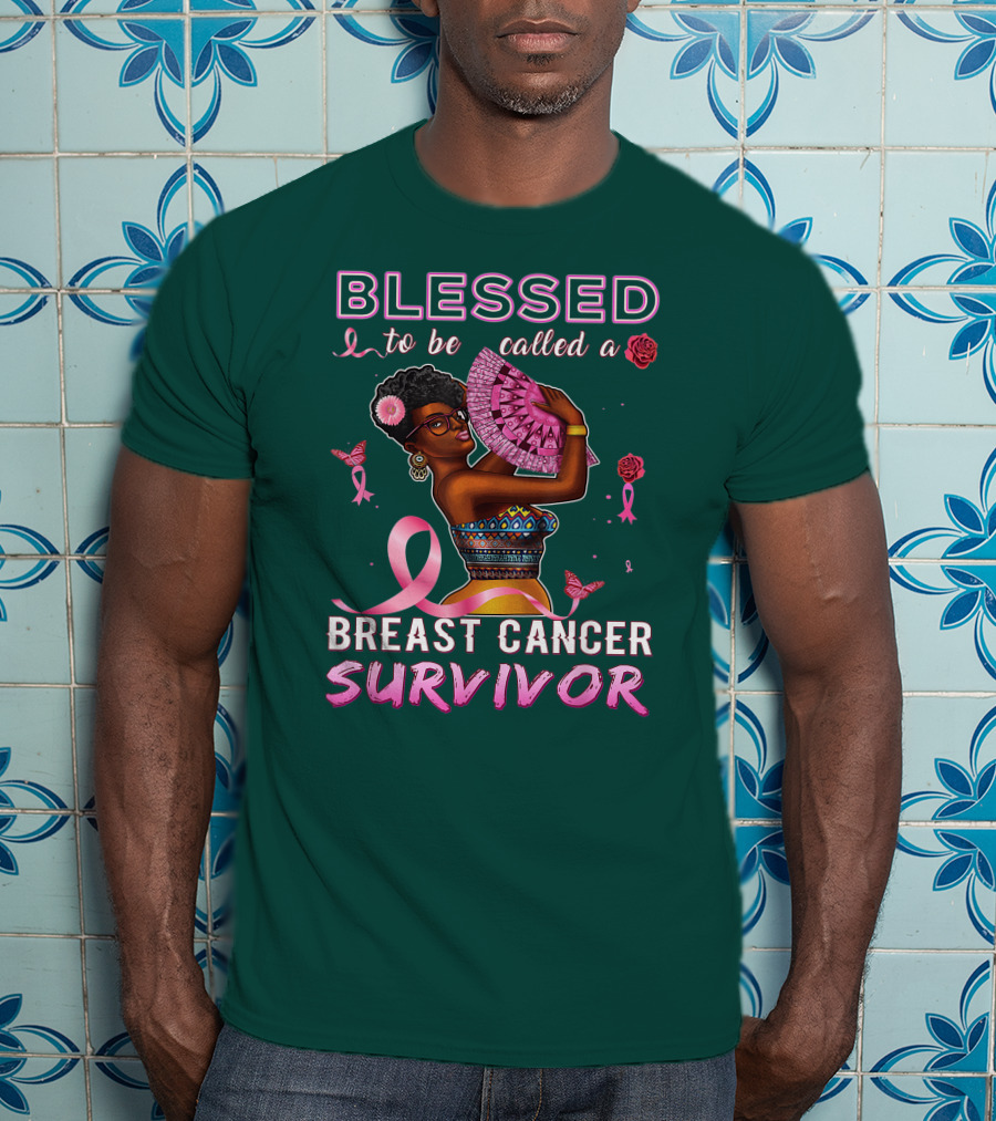 BLESSED To Be Called A BREAST CANCER SURVIVOR African American T-Shirt