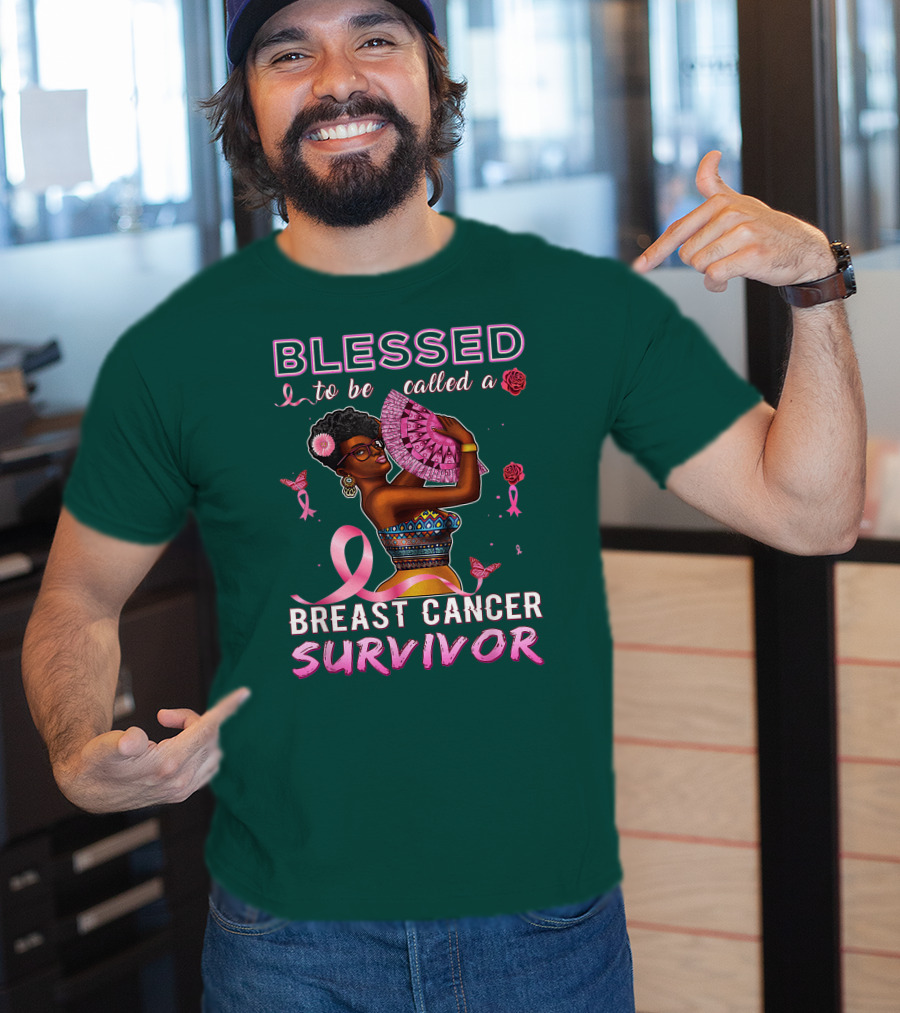 BLESSED To Be Called A BREAST CANCER SURVIVOR African American T-Shirt