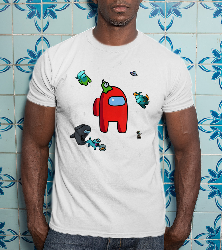 Aliens Us Game Crew Mate Pets Video Gamer T-Shirt