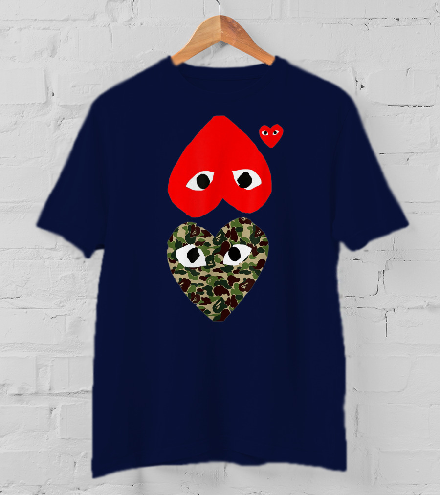Comme Des Garçons Play Heart Camouflage Eyes T-Shirt