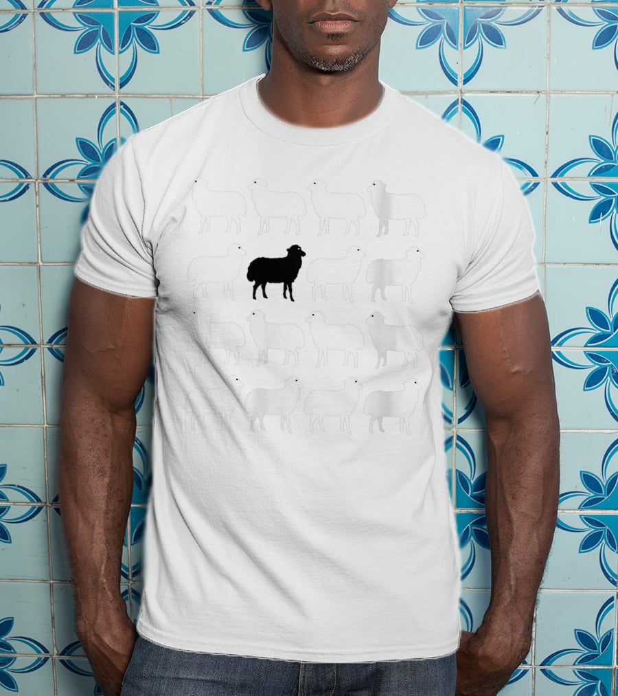 Holiday Black Sheep Amidst White Sheep Holiday Memorabilia T-Shirt