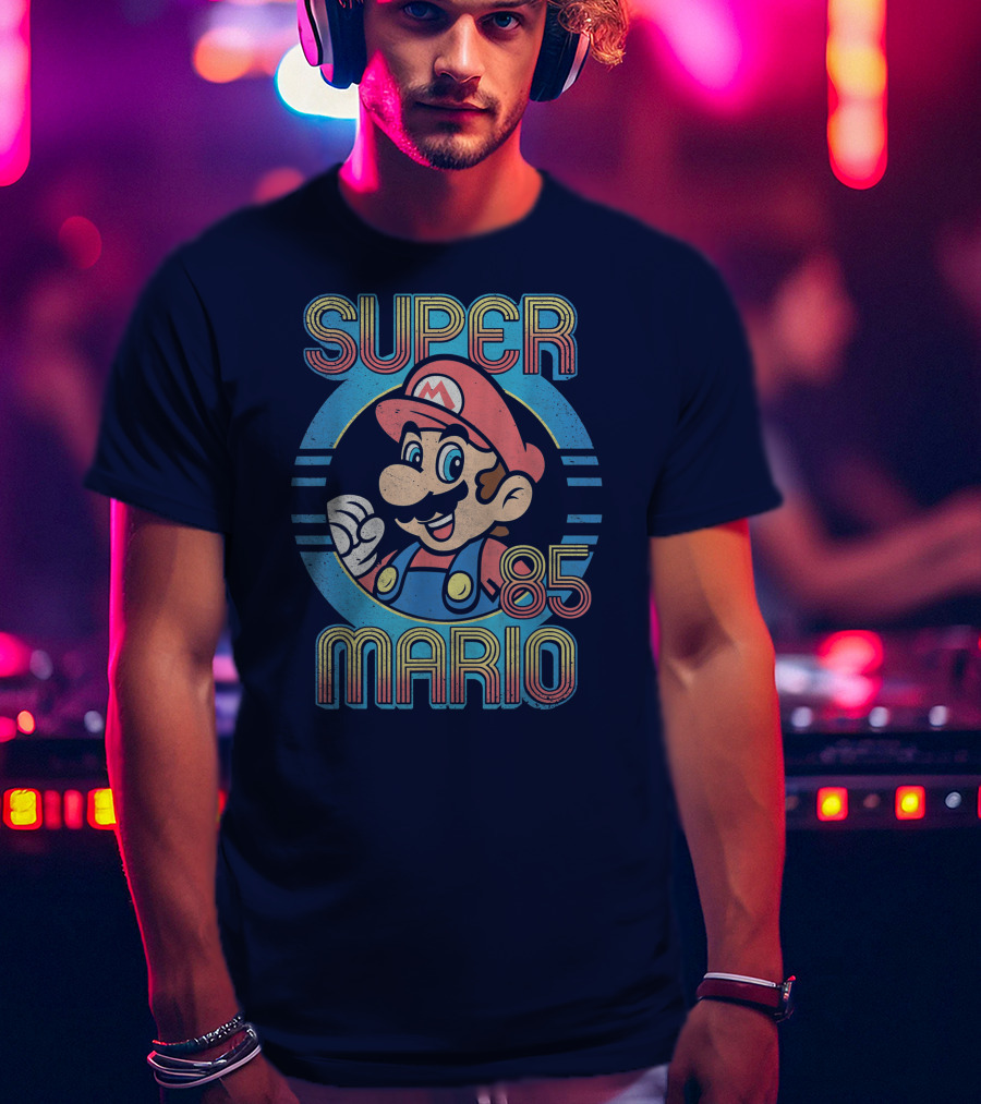 Super Mario Retro 85 Circle Classic T-Shirt