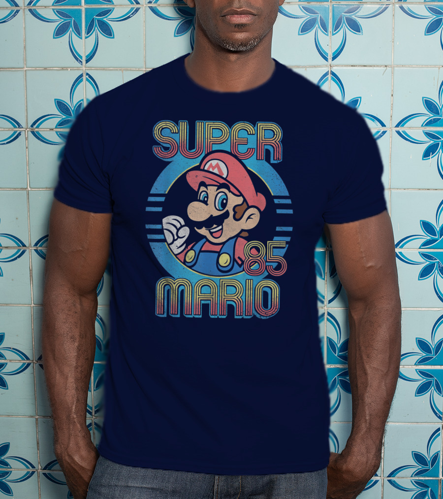 Super Mario Retro 85 Circle Classic T-Shirt