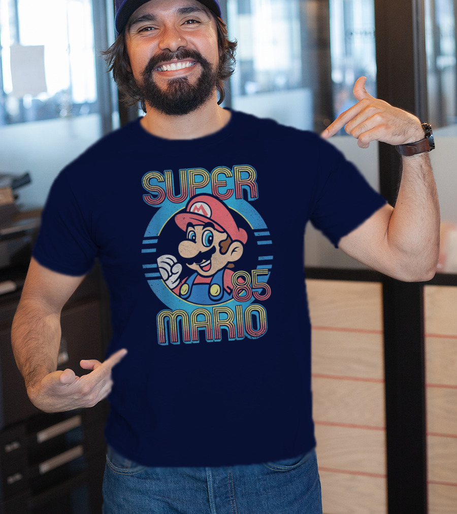 Super Mario Retro 85 Circle Classic T-Shirt