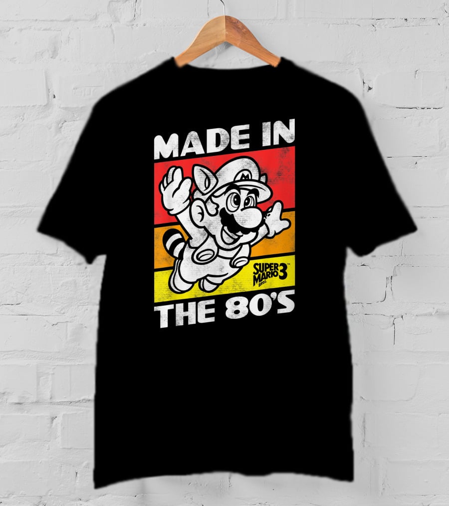 Made In The 80's Super Mario Bros 3 Retro Gaming Humor T-Shirt