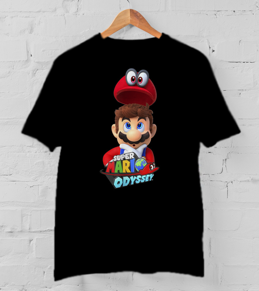 Super Mario Odyssey Funny Cappy And Mario Game T-Shirt